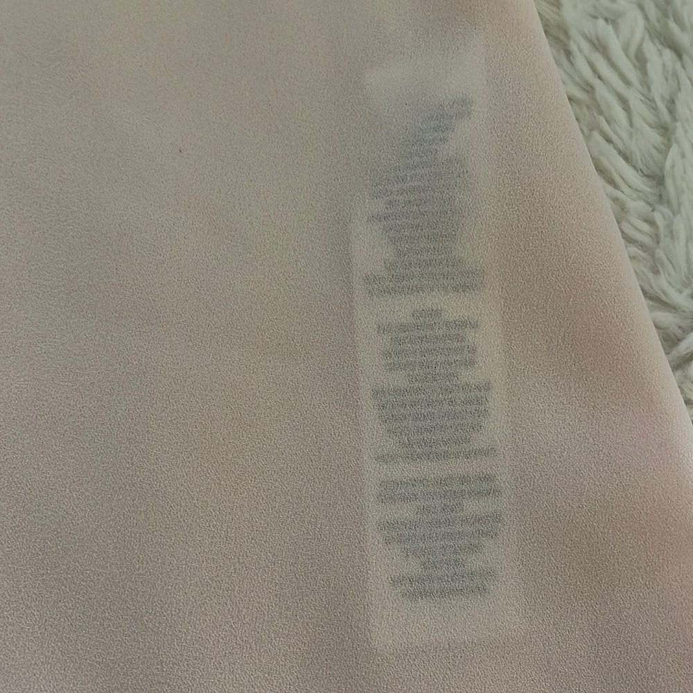 White House/Black Market Soft Peach Sleeveless Ruffle Front Top EUC  - Size 2 - Picture 11 of 14